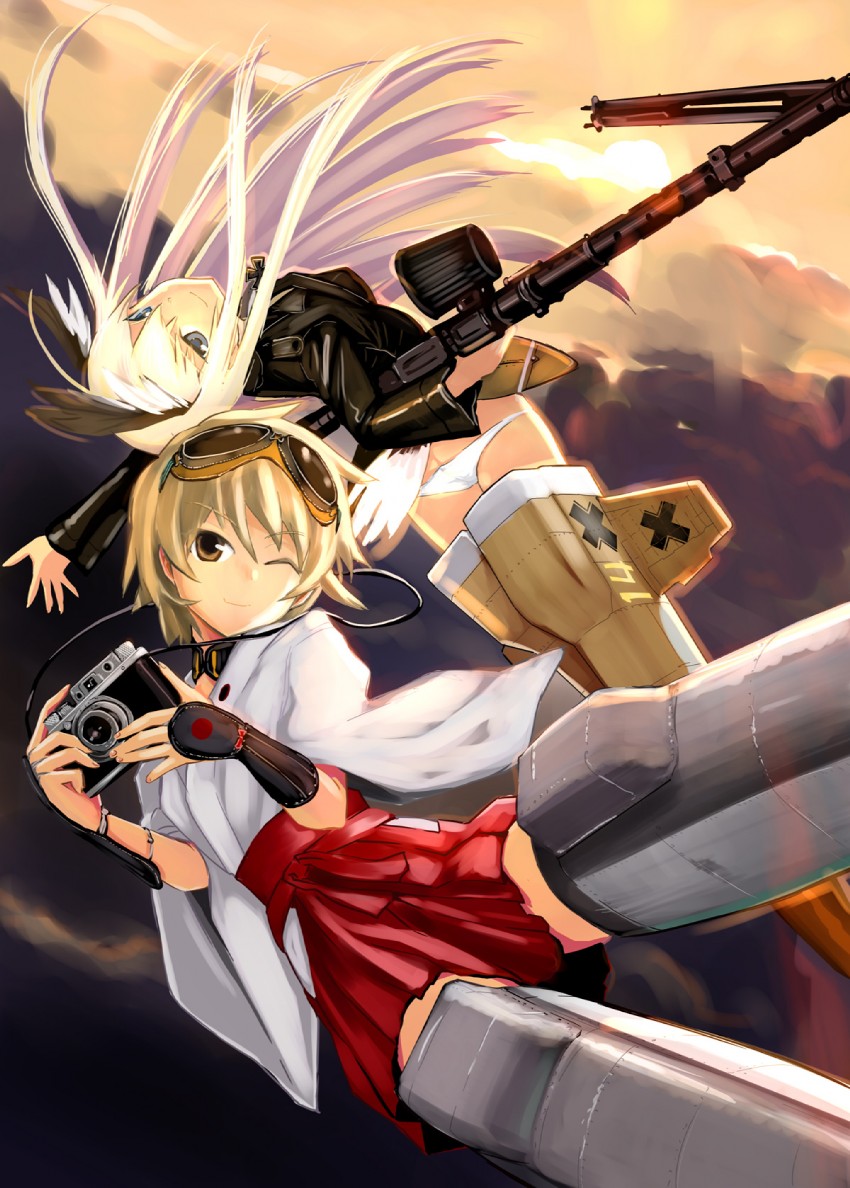 hanna-justina marseille and katou keiko (world witches series and 1 more) drawn by nogami_takeshi