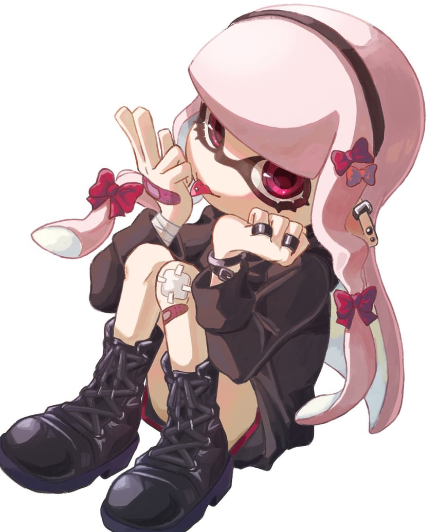 inkling player character and inkling girl (splatoon) drawn by oka_kabe