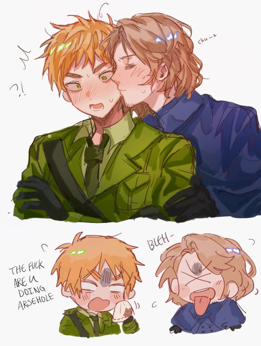 united kingdom and france (axis powers hetalia) drawn by peepeepoo54321