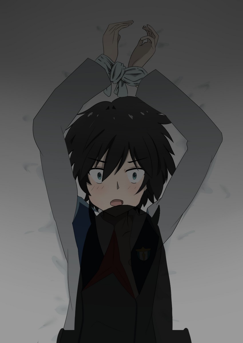 zero two and hiro (darling in the franxx) drawn by yamada_(pixiv31294274)