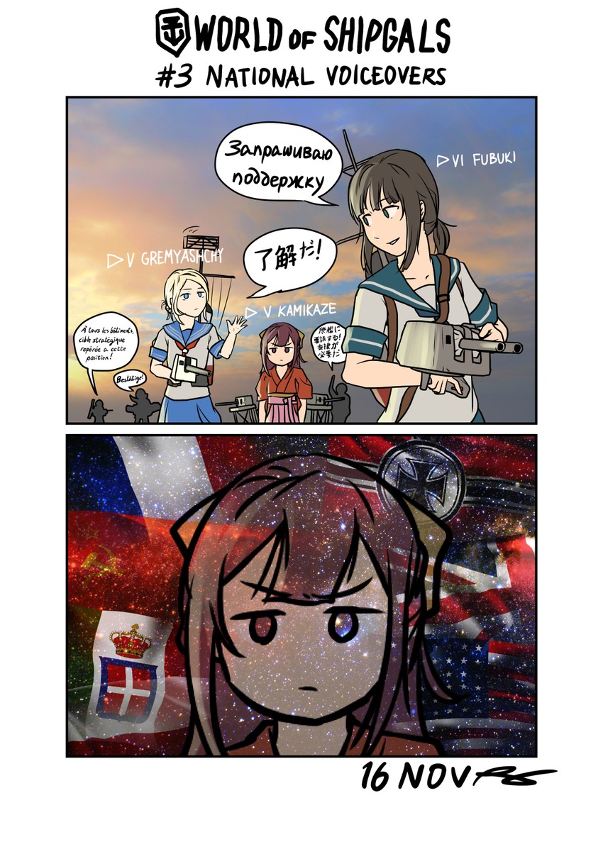 fubuki, kamikaze, and gremyashchy (original and 2 more) drawn by ryan_greythorn