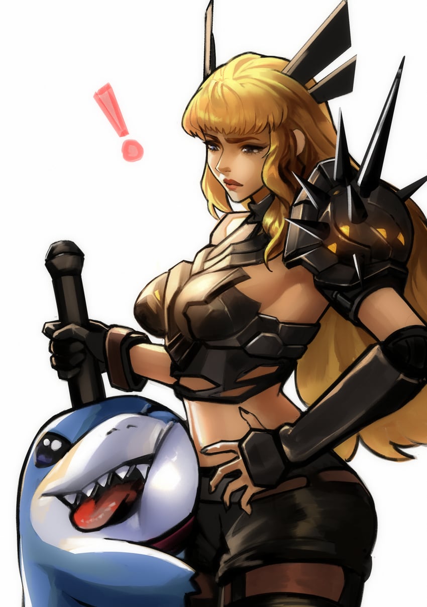 magik and jeff the land shark (marvel and 2 more) drawn by tommy_(kingdukeee)
