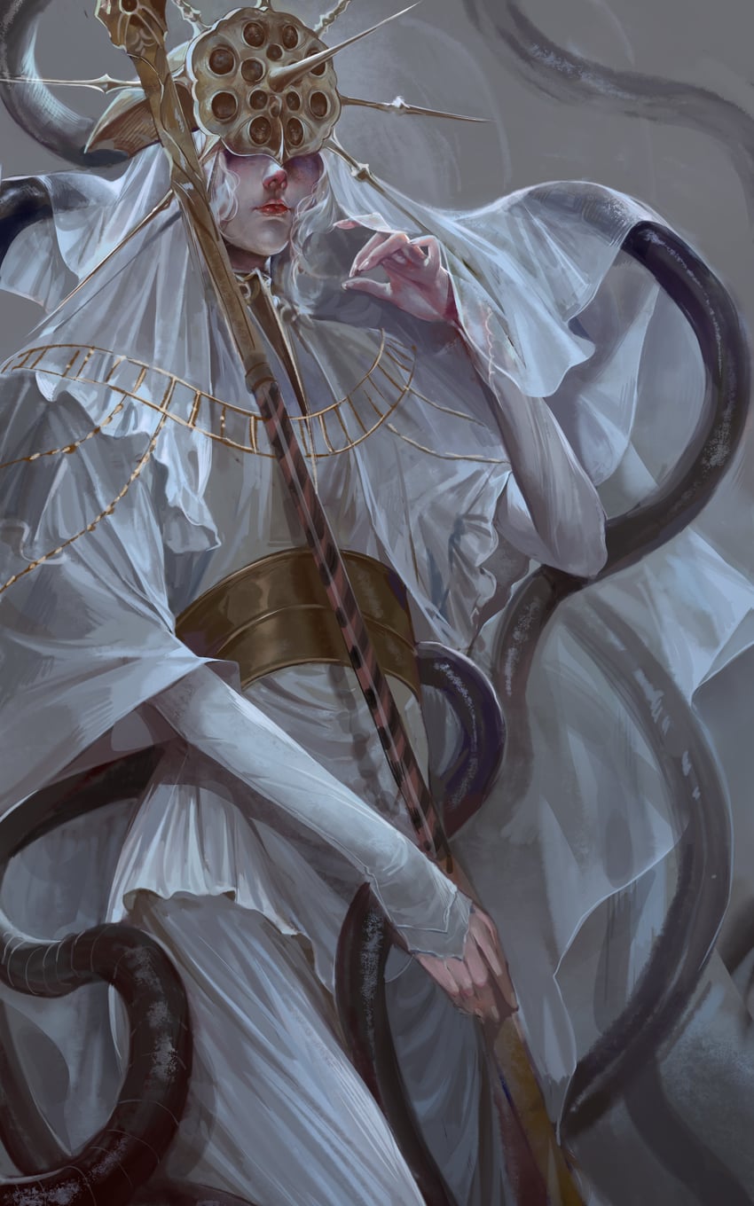 dark sun gwyndolin (dark souls and 1 more) drawn by vats9_9