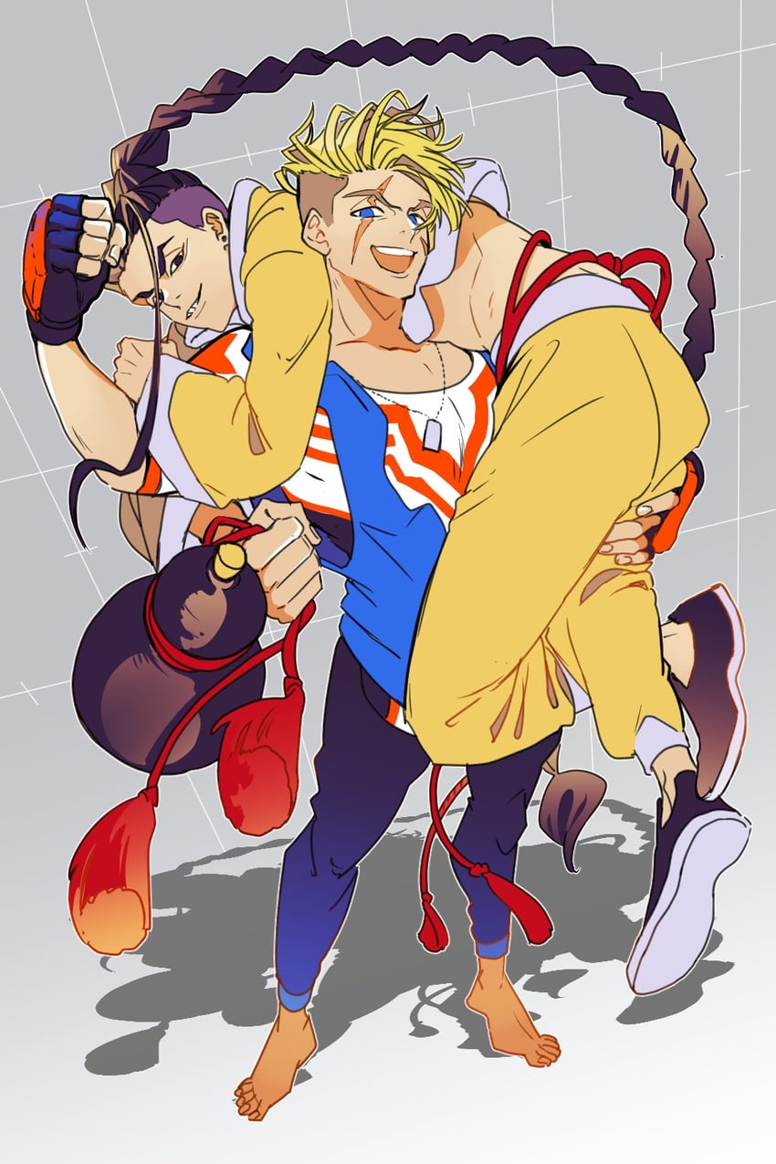 luke sullivan and jamie siu (street fighter and 1 more) drawn by yuz46