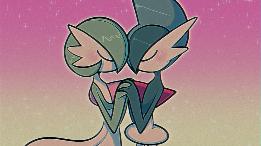 gardevoir and gallade (pokemon) drawn by pudd1ngandp1