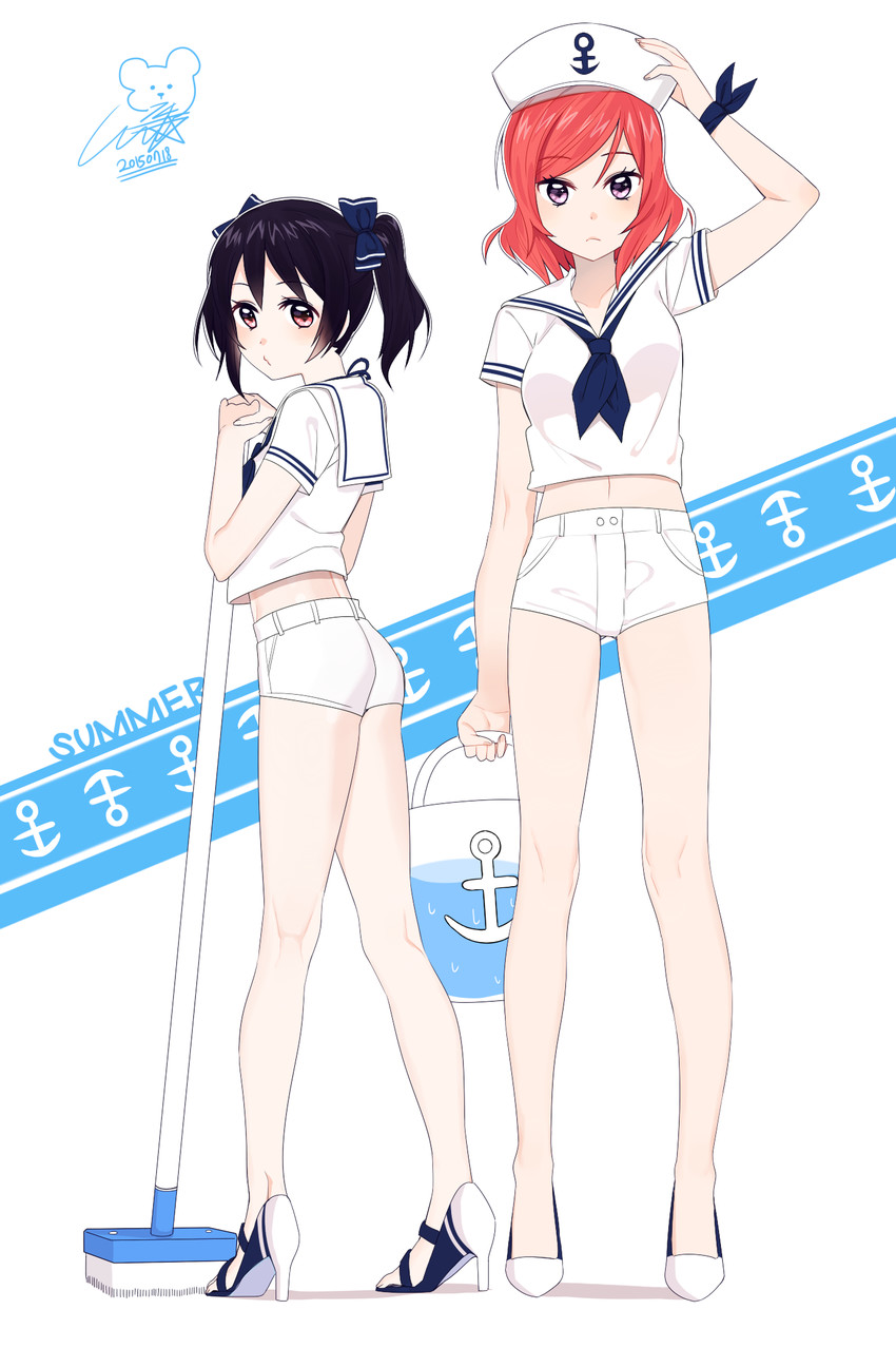 nishikino maki and yazawa nico (love live! and 1 more) drawn by 14_(vision5032)