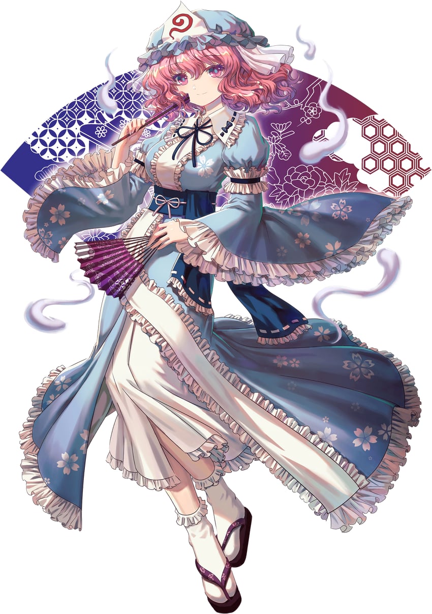 saigyouji yuyuko (touhou and 1 more) drawn by kumio