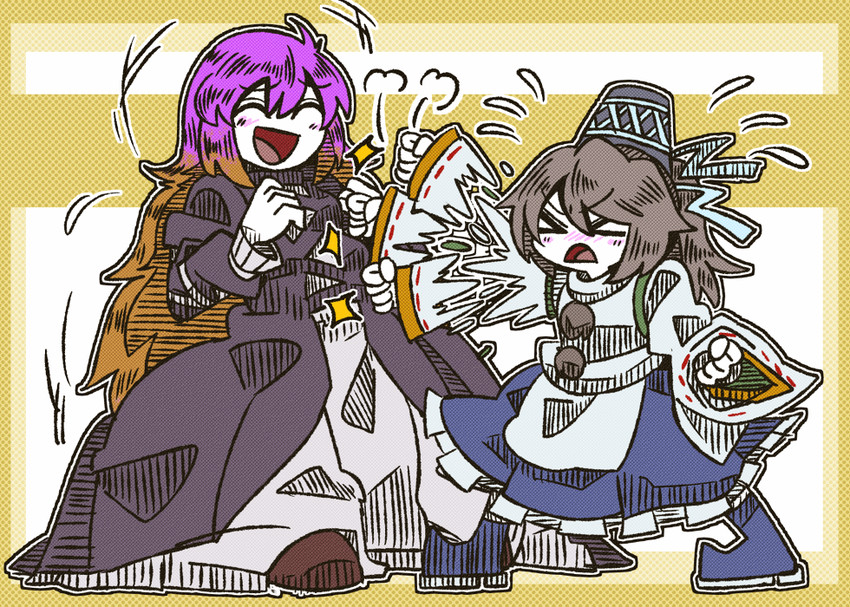 hijiri byakuren and mononobe no futo (touhou) drawn by suenari_(peace)