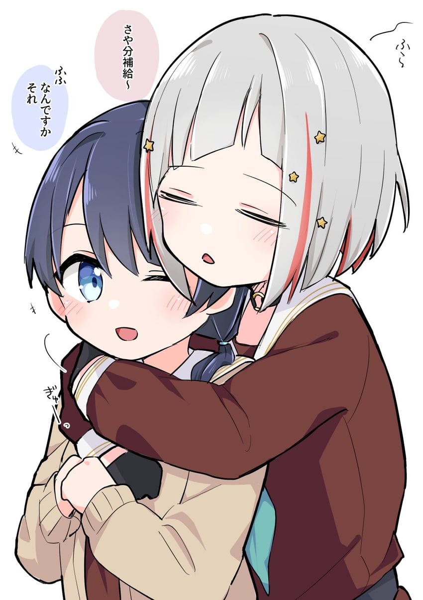 murano sayaka and yugiri tsuzuri (love live! and 1 more) drawn by shiro_(white_2530)