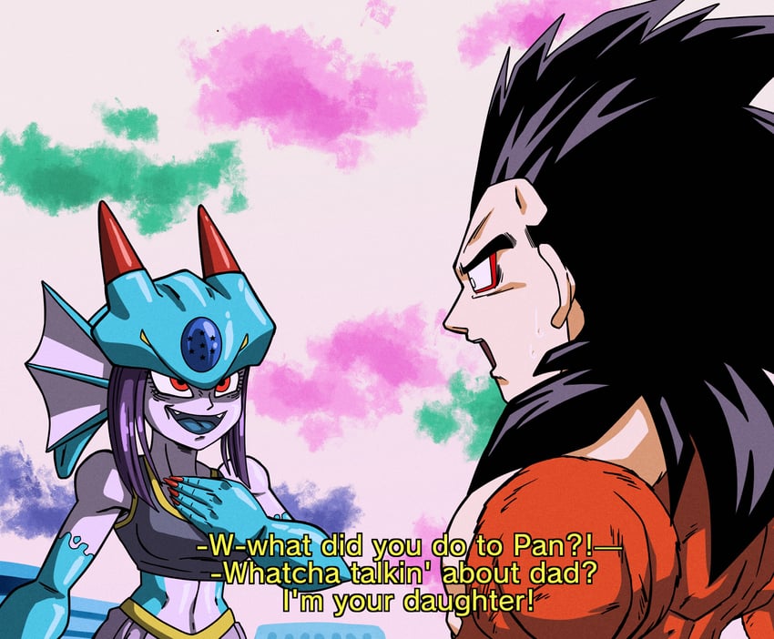 son gohan, pan, and naturon shenron (dragon ball and 1 more) drawn by un_koshin1402