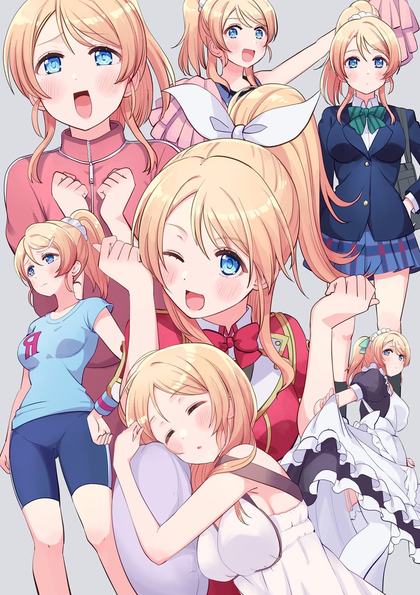 ayase eli (love live! and 1 more) drawn by cream_(nipakupa)