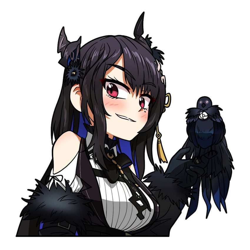 nerissa ravencroft and shadow (hololive and 1 more) drawn by ddolbang