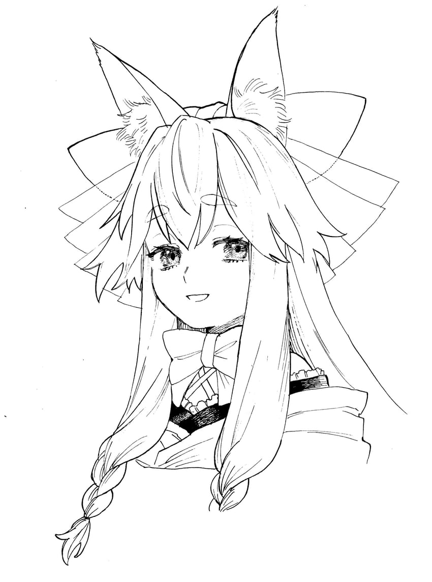 tamamo and tamamo aria (fate and 1 more) drawn by noz_2to