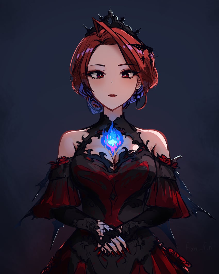 elizabeth rose bloodflame (hololive and 1 more) drawn by fian_f.n