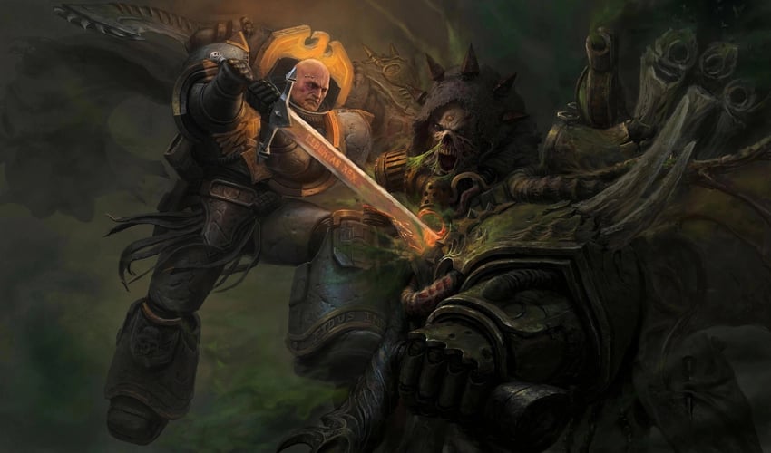 mortarion and nathaniel garro (warhammer 40k) drawn by alex_cristi