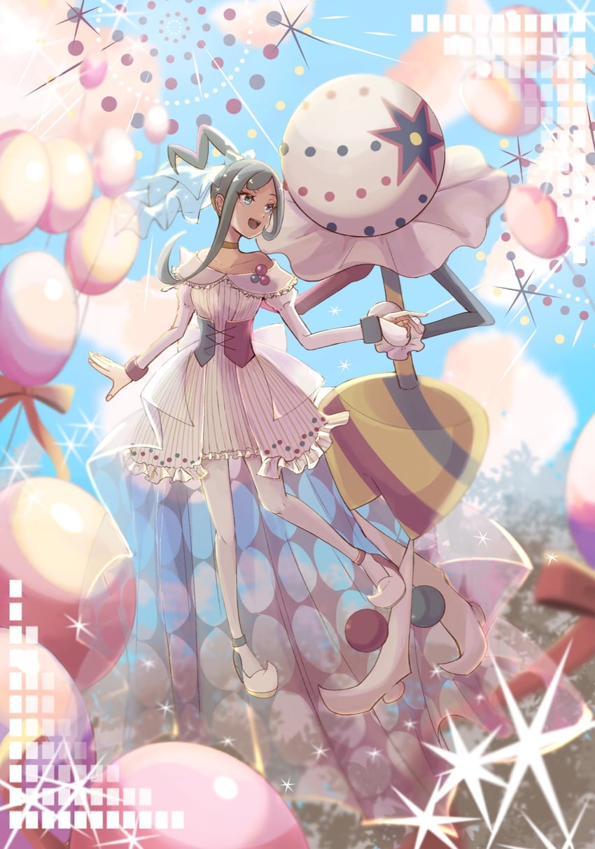 lisia and blacephalon (pokemon and 1 more) drawn by ssn_(sasa8u9r)