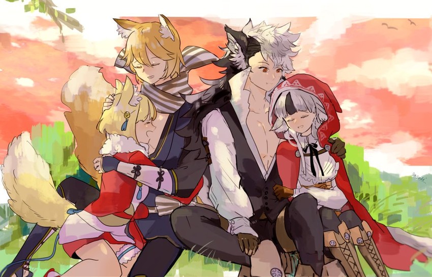 selkie, velouria, kaden, and keaton (fire emblem and 1 more) drawn by sasaki_(dkenpisss)