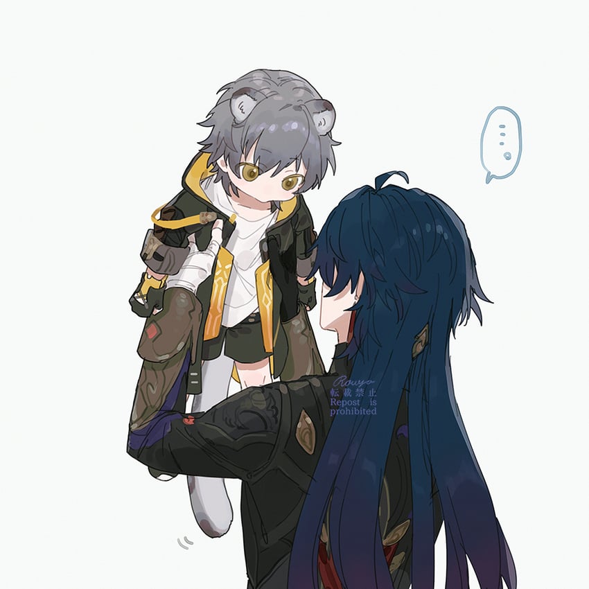trailblazer, caelus, and blade (honkai and 1 more) drawn by rowya