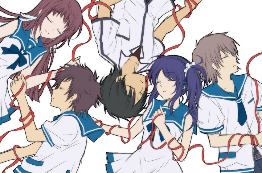 hiradaira chisaki, mukaido manaka, kihara tsumugu, isaki kaname, and sakishima hikari (nagi no asukara and 1 more) drawn by kotokoto_(mitsuyoshi0211)