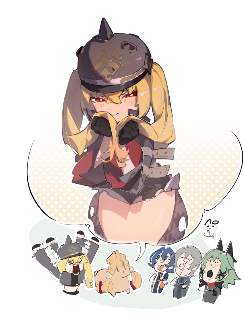 belle, wise, luciana de montefio, caesar king, and alice thymefield (zenless zone zero) drawn by v.a._(vanilla)