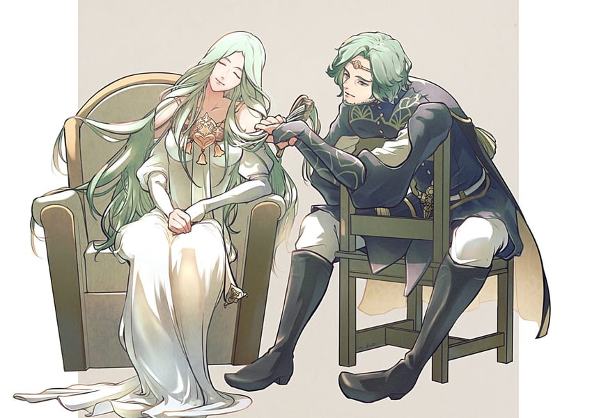 rhea and seteth (fire emblem and 1 more) drawn by un_faro