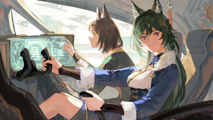 yukong and caiyi (honkai and 1 more) drawn by xiaodai227