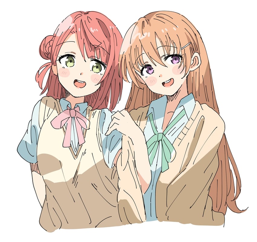 uehara ayumu and konoe kanata (love live! and 1 more) drawn by bien_(djpwjd1)
