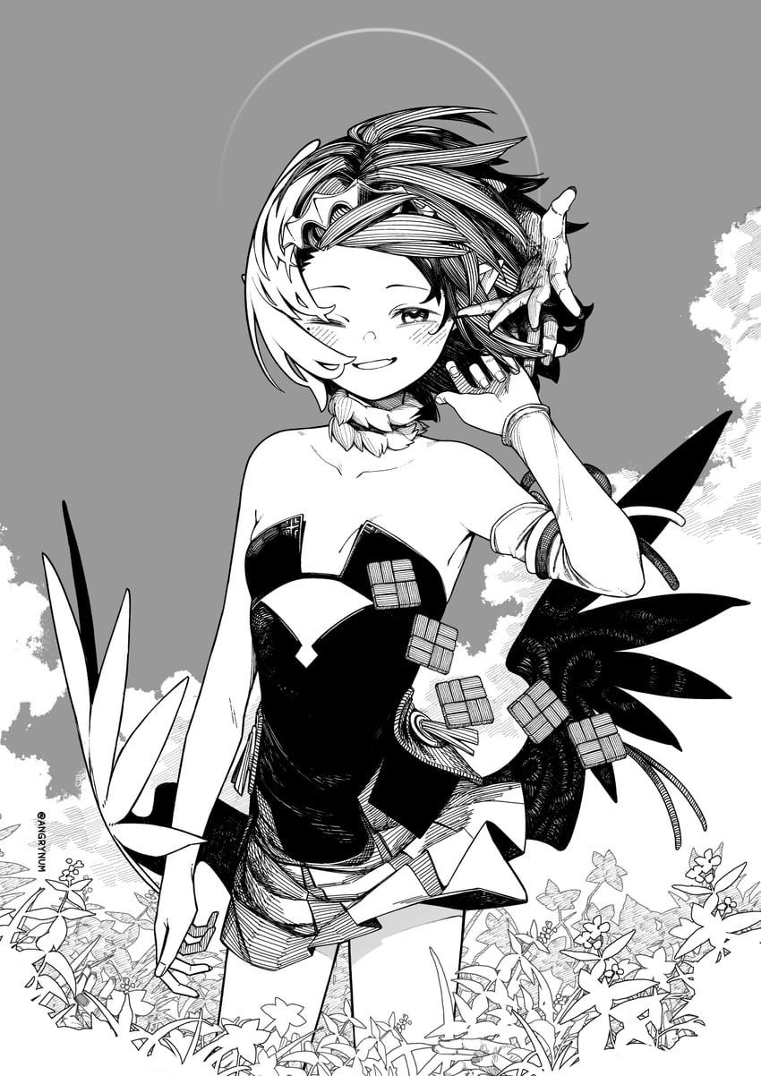 ninomae ina'nis (hololive and 1 more) drawn by num_(angrynum)