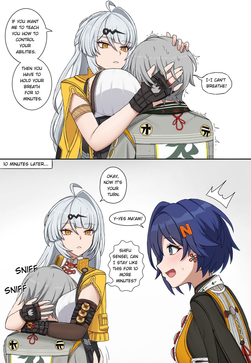 yixuan, belle, and wise (zenless zone zero) drawn by na_(naneesan1)