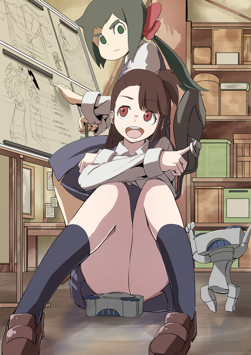 kagari atsuko, gurren-lagann, and constanze amalie von braunschbank-albrechtsberger (tengen toppa gurren lagann and 1 more) drawn by hanazawa_suou