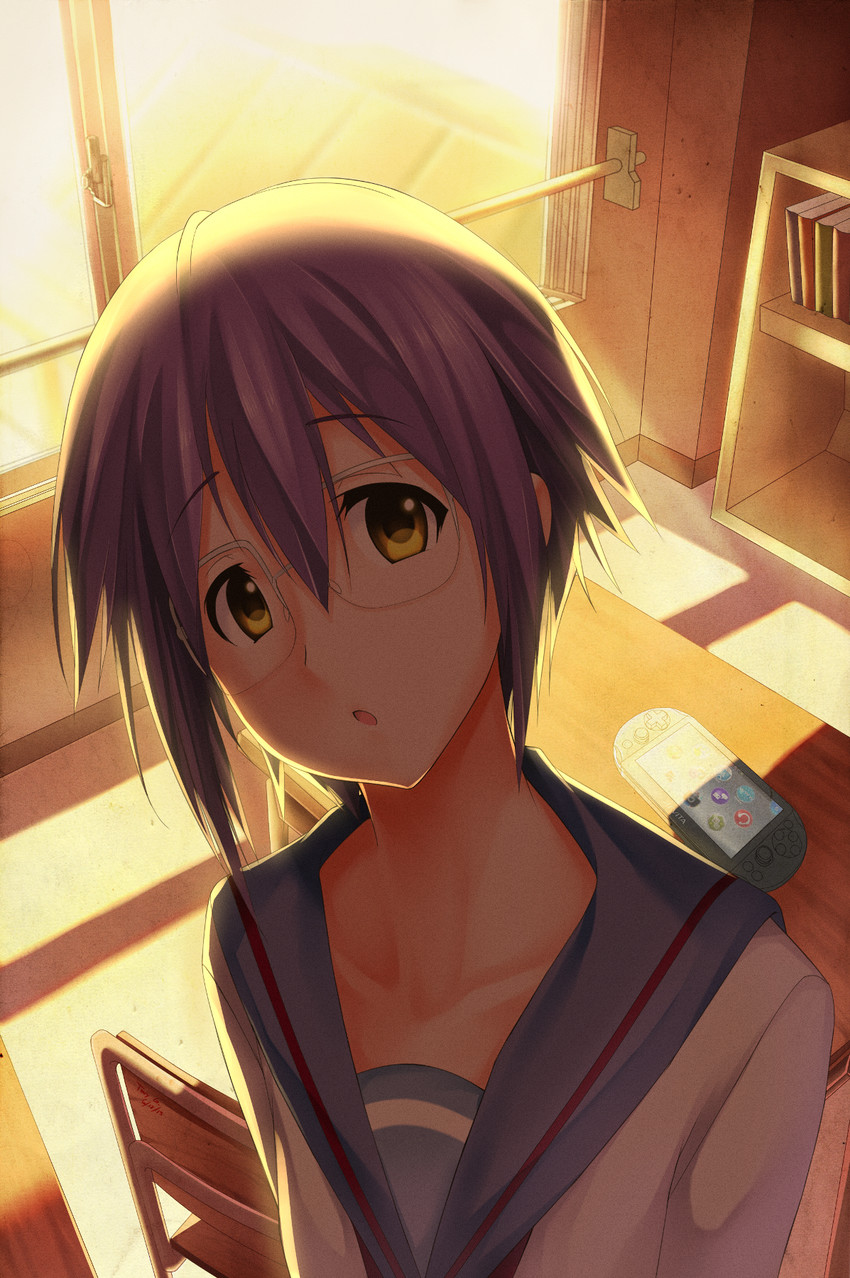 nagato yuki (suzumiya haruhi no yuuutsu and 2 more) drawn by tony_guisado