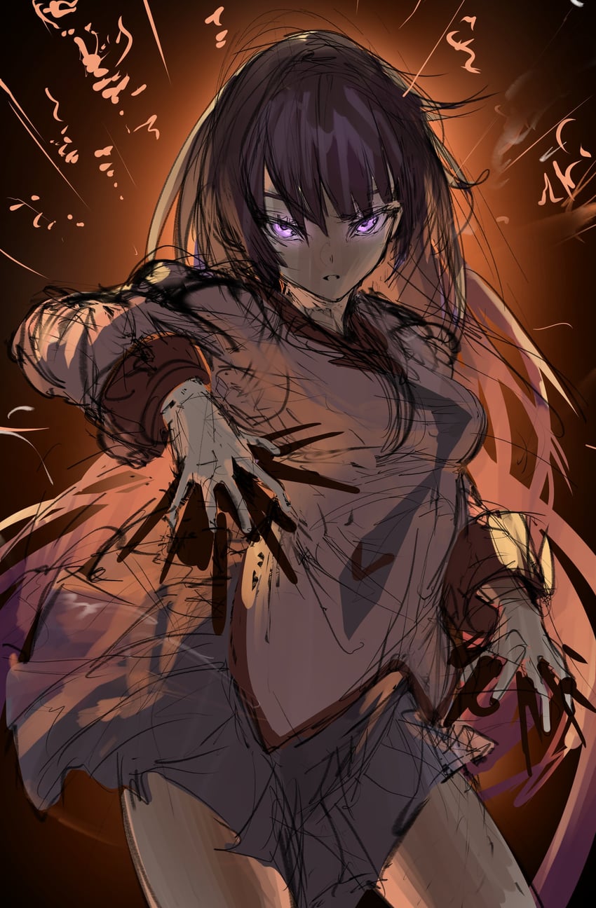 senjougahara hitagi (monogatari and 1 more) drawn by subbaru
