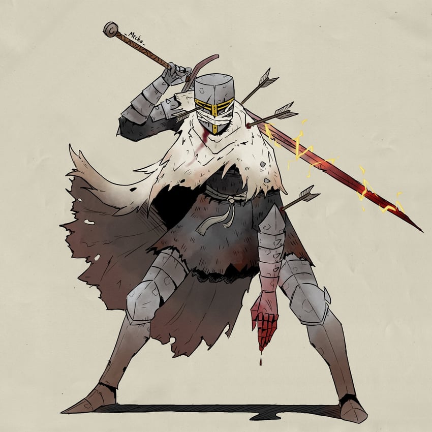 heide knight (dark souls and 1 more) drawn by mechamichal
