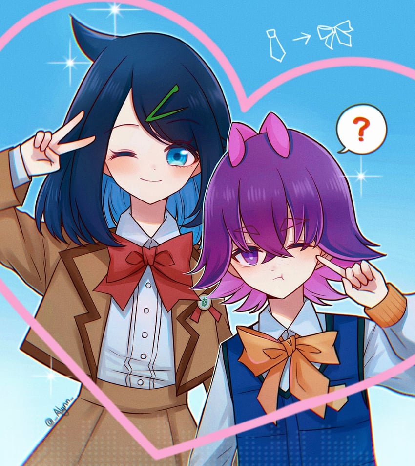 liko and dot (pokemon and 1 more) drawn by alynn610