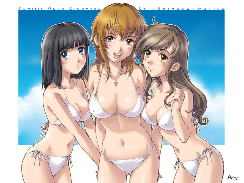 toudou shimako, nijou noriko, and satou sei (maria-sama ga miteru) drawn by sameha_ikuya