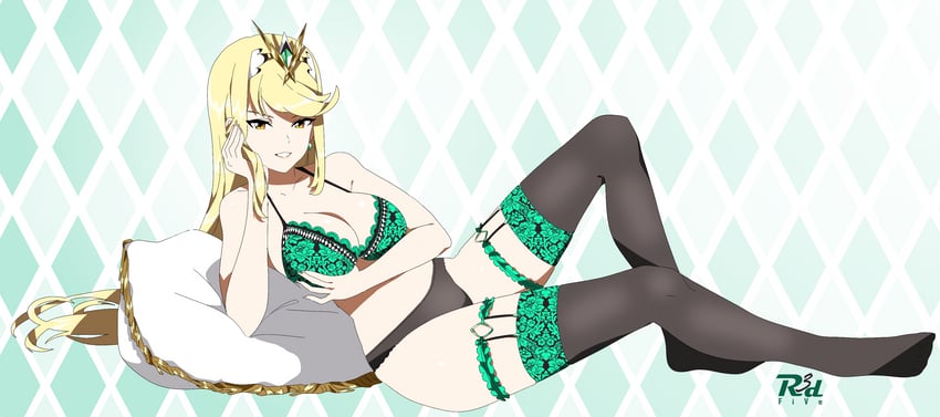 mythra (xenoblade chronicles and 1 more) drawn by r3dfive