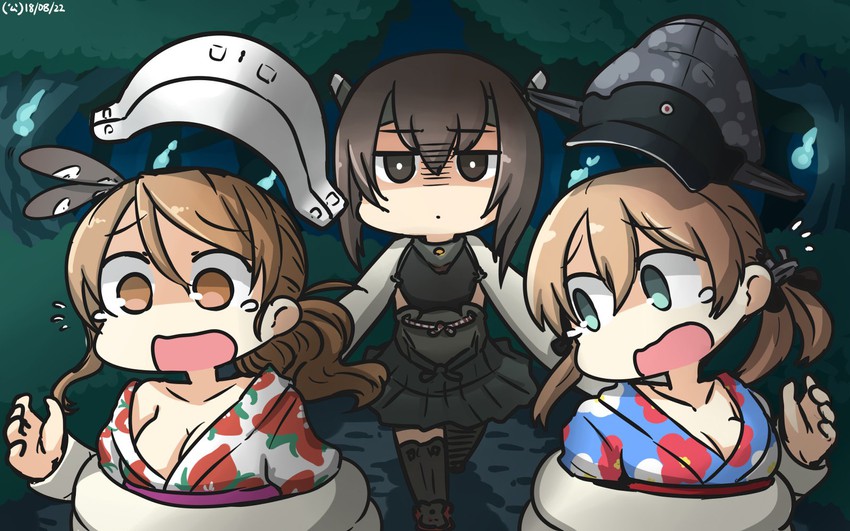 prinz eugen, taihou, littorio, and taihou kai (kantai collection) drawn by hamu_koutarou