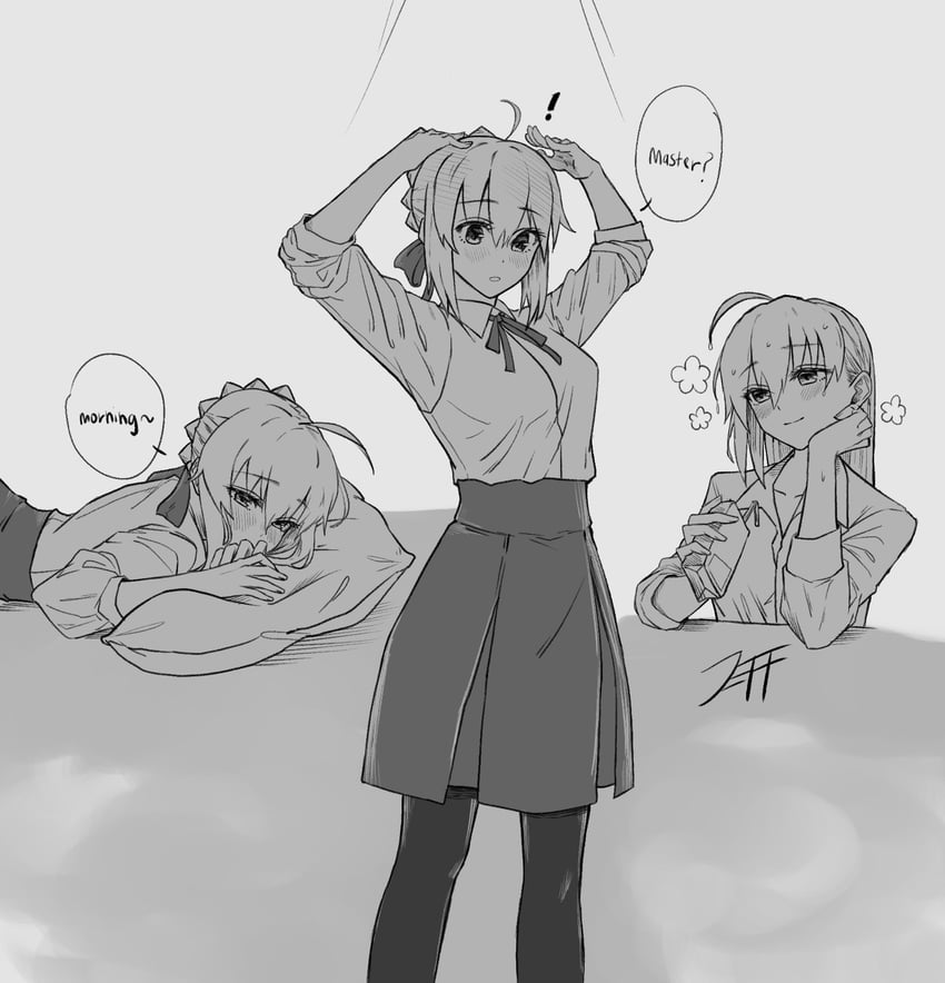 artoria pendragon (fate and 1 more) drawn by jeffraeson