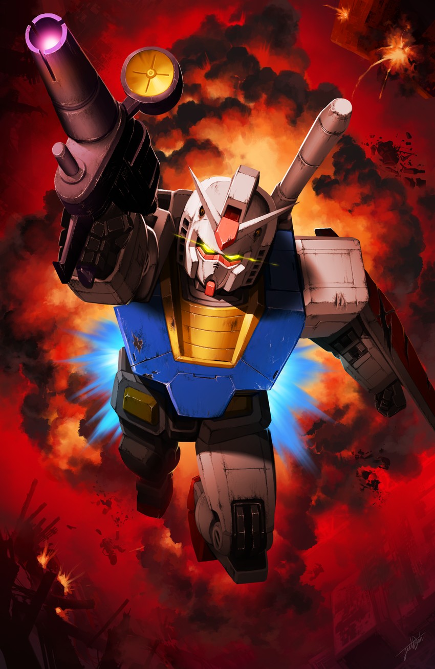 rx-78-2 gundam (gundam and 1 more) drawn by jeetdoh