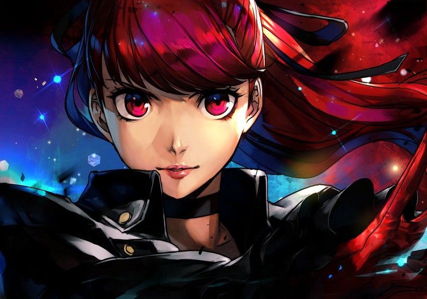 yoshizawa kasumi and violet (persona and 2 more) drawn by hungry_clicker