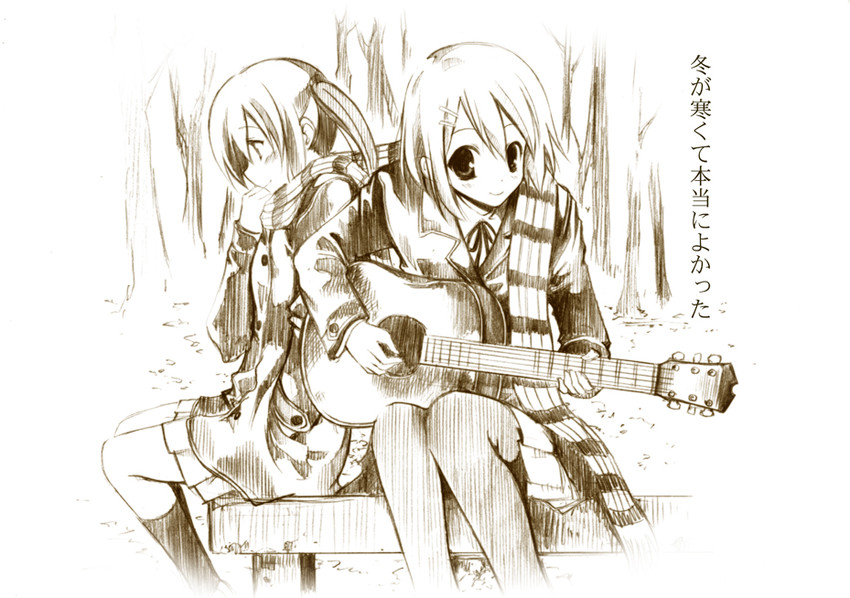 nakano azusa and hirasawa yui (k-on!) drawn by inui_sekihiko