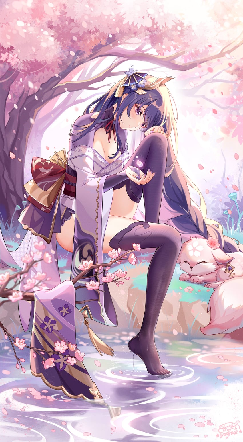 raiden shogun and yae miko (genshin impact) drawn by gou_lianlian_dogface
