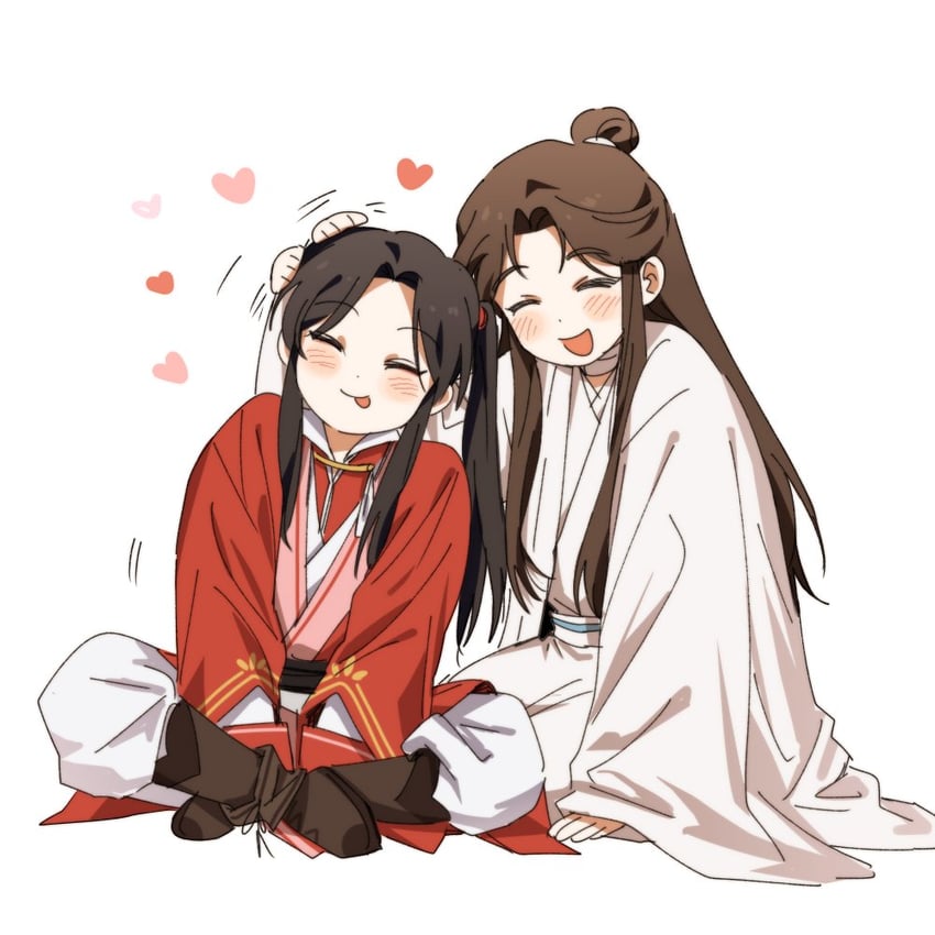 xie lian, hua cheng, and san lang (tianguan cifu) drawn by bujang