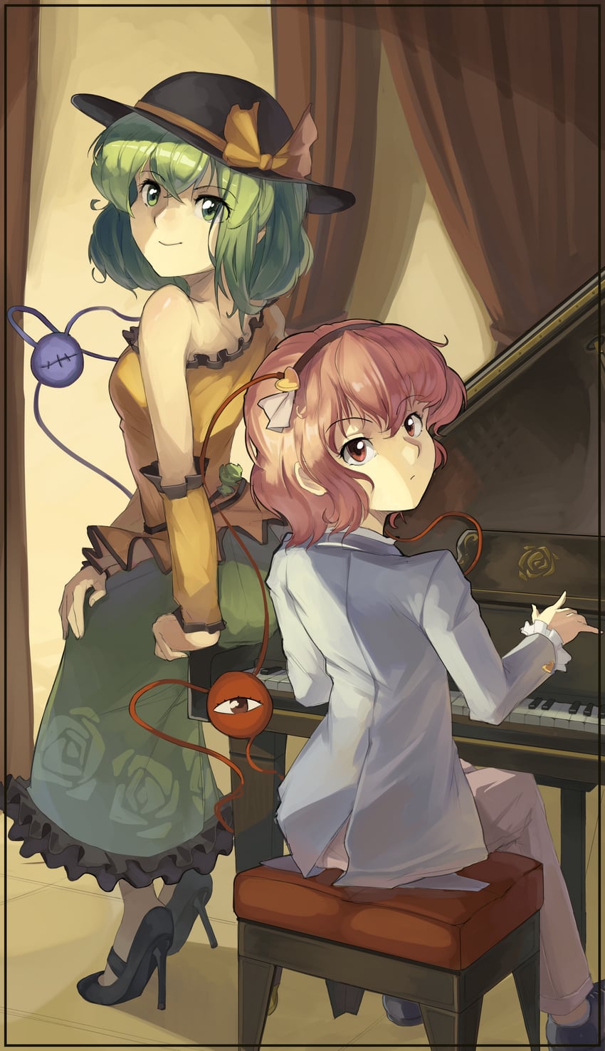 komeiji koishi and komeiji satori (touhou) drawn by kornod