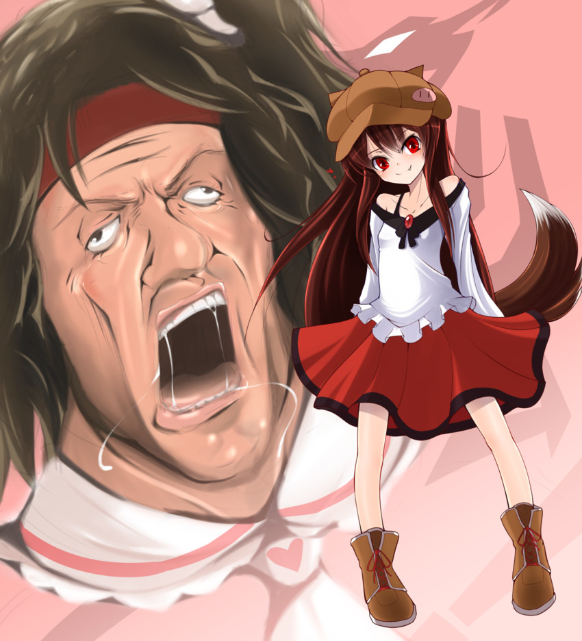 imaizumi kagerou and sylvester stallone (touhou and 1 more) drawn by doburoku_(daiginjou)