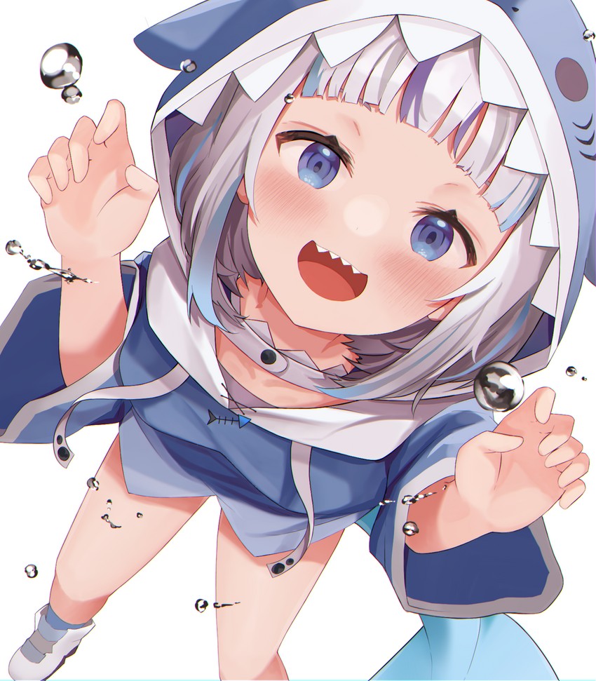 gawr gura (hololive and 1 more) drawn by shiro_(koob173)
