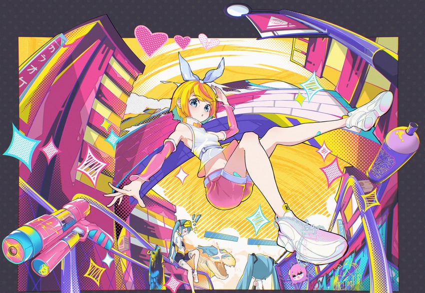hatsune miku, kagamine rin, megurine luka, and hachune miku (vocaloid) drawn by ry_zu