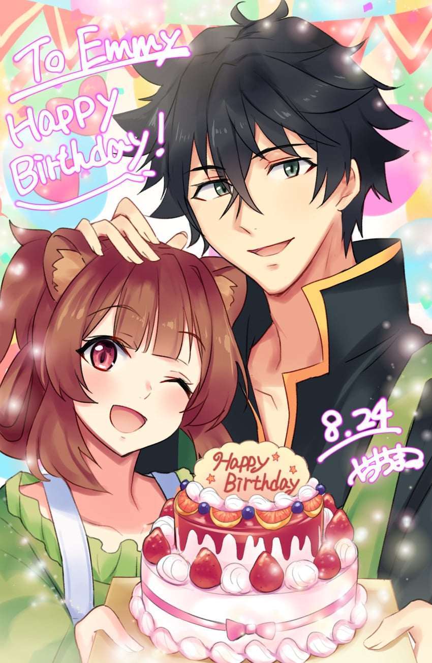 raphtalia and iwatani naofumi (tate no yuusha no nariagari) drawn by sasamaruko