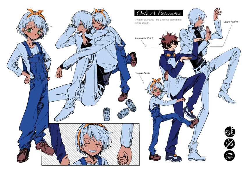 leonardo watch, zap renfro, and valerie baumer (kekkai sensen) drawn by suminase