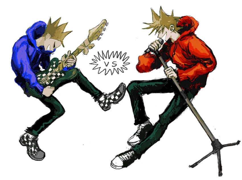 tord and tom (eddsworld) drawn by denpa_shougai
